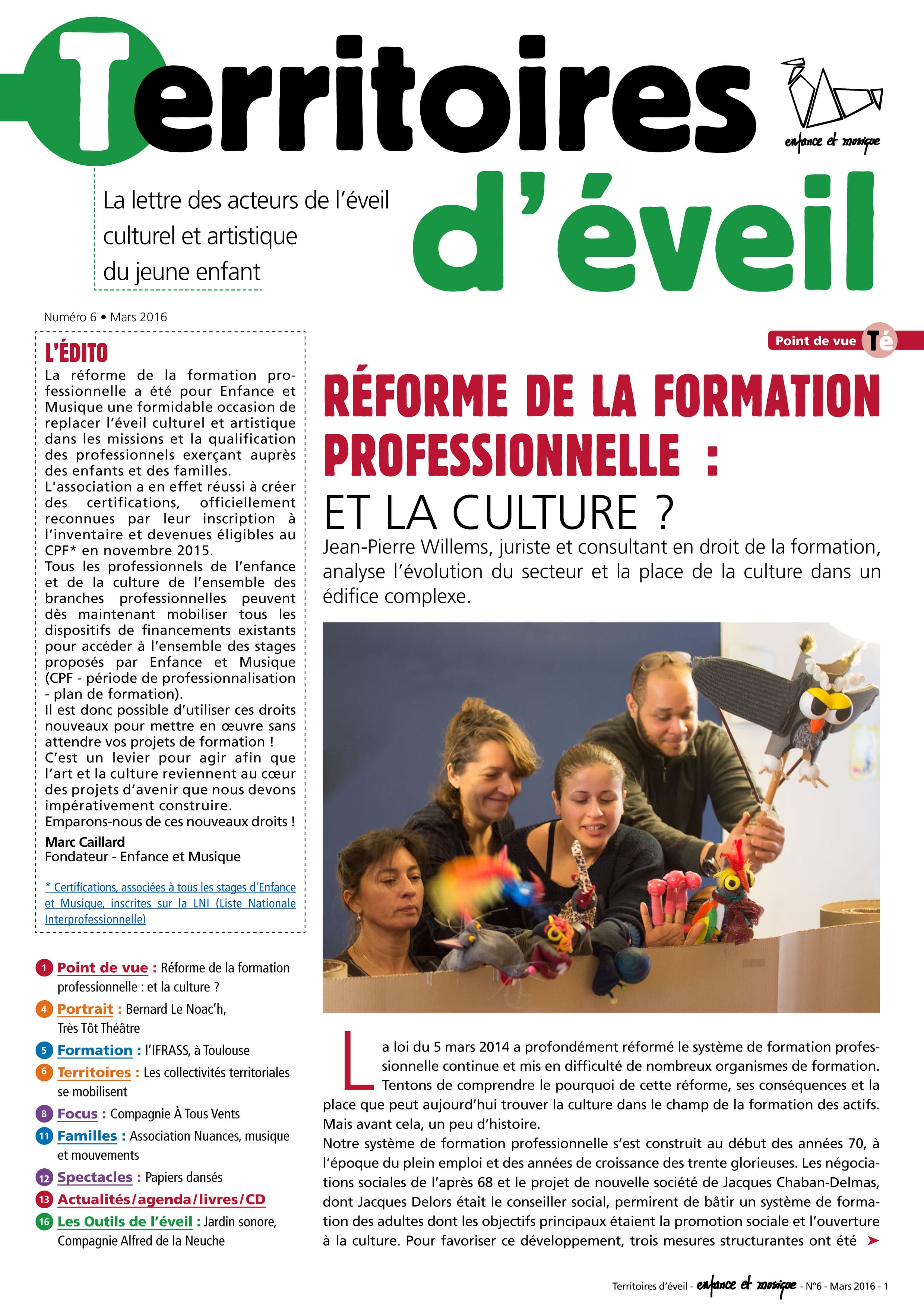 Couverture Territoires d&rsquo;éveil n°6